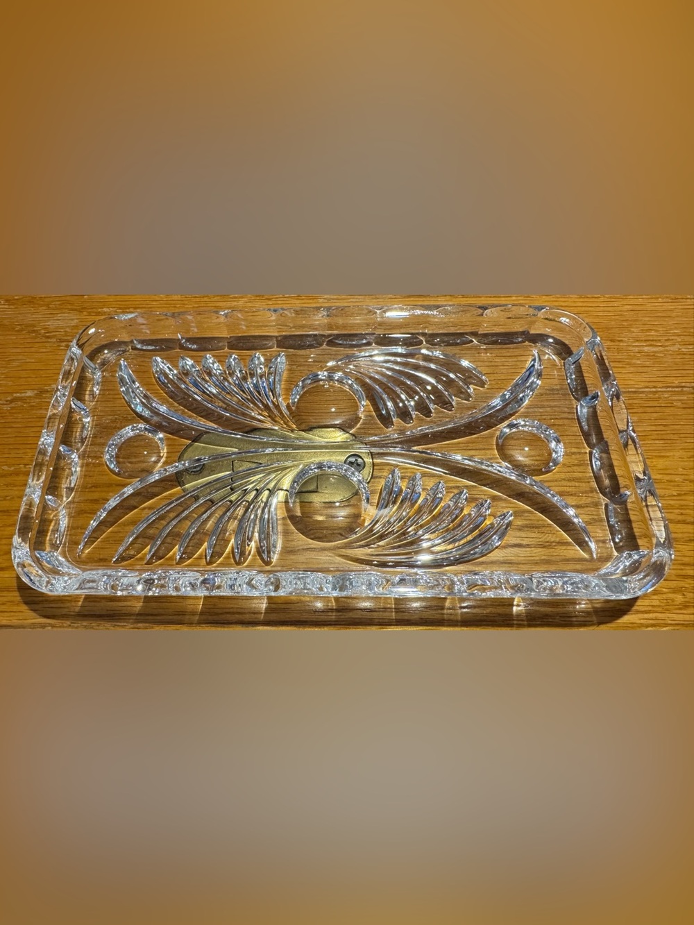 Vintage Princess House decorative pressed glass tray